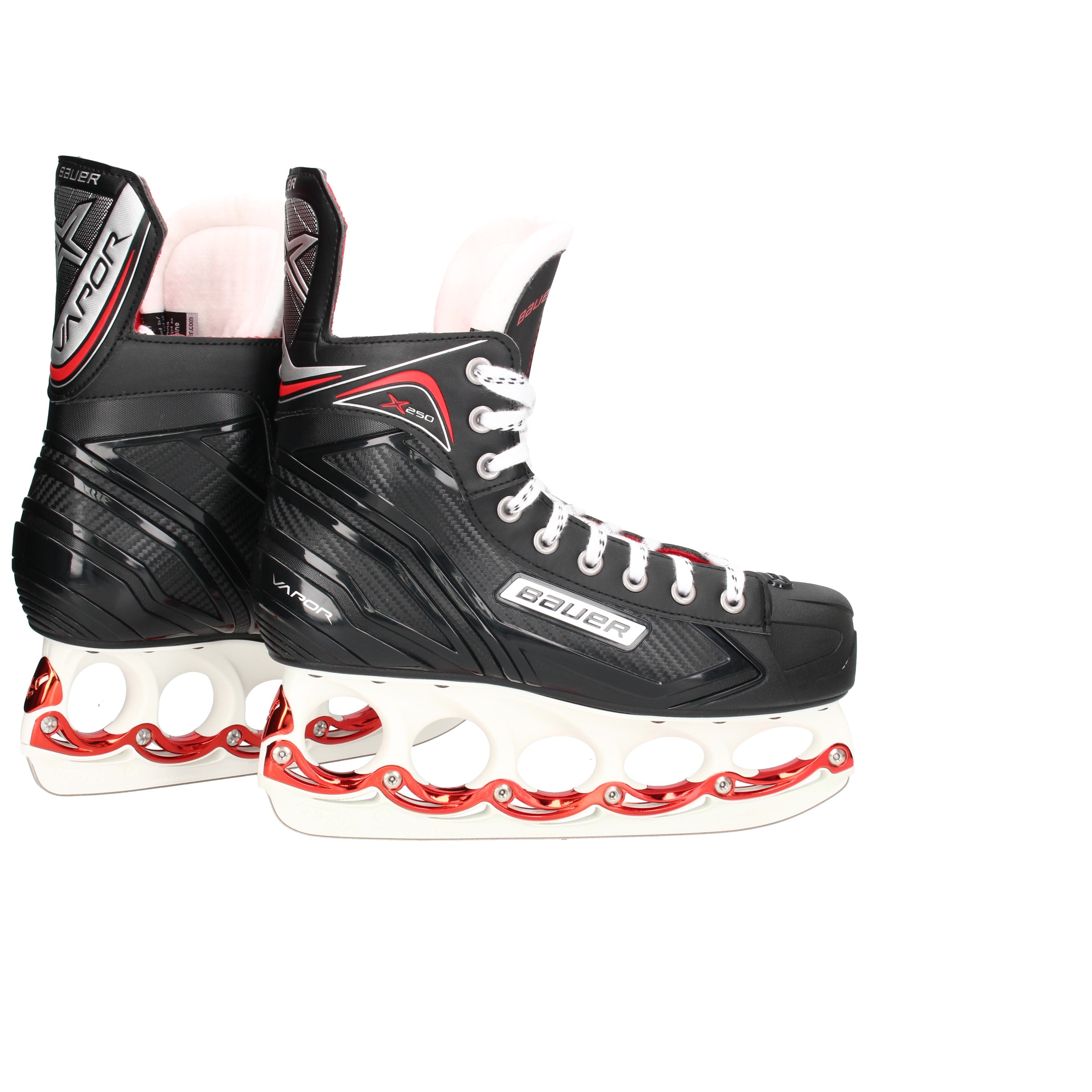 Bauer X250  White Red Schlittschuhe t-blade