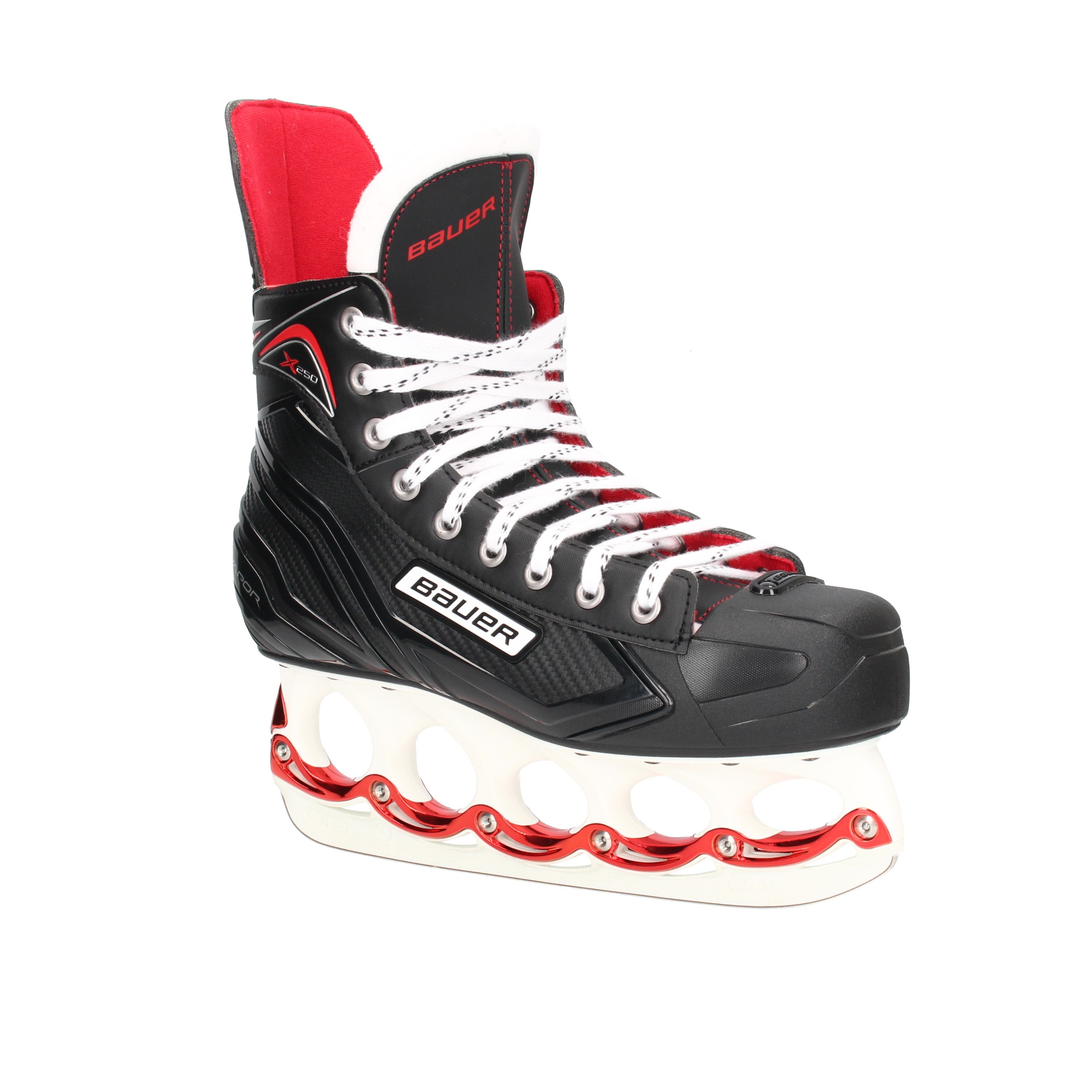 Bauer X250  White Red Schlittschuhe t-blade